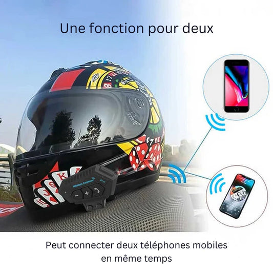 🎧 Intercom Bluetooth Casque Moto – Communication Claire & Sécurité Maximale.