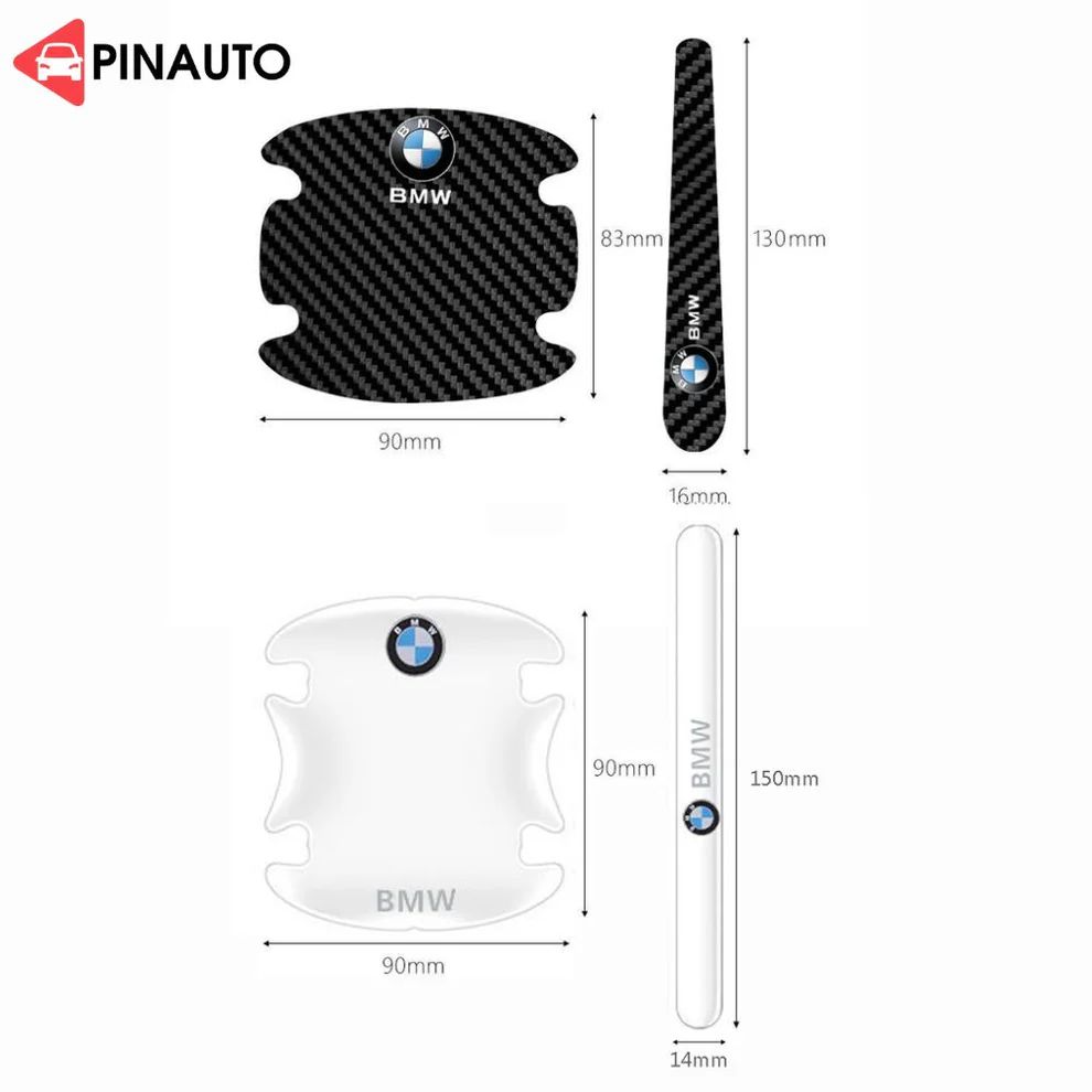 🚗 PROTECTION POIGNÉE DE PORTE SPORT – EFFET FIBRE DE CARBONE PREMIUM (Avant/Arrière inclus)