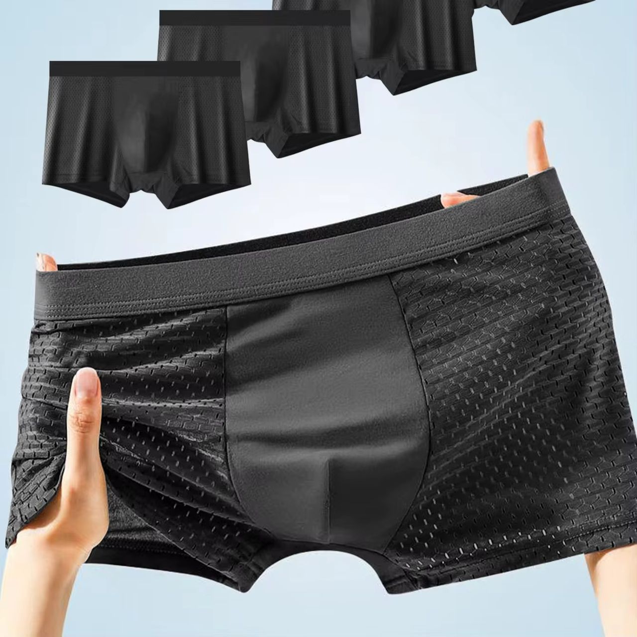 COFFRET PREMIUM DE 4 BOXERS RESPIRANTS POUR HOMME (STOCK TRES LIMITE)