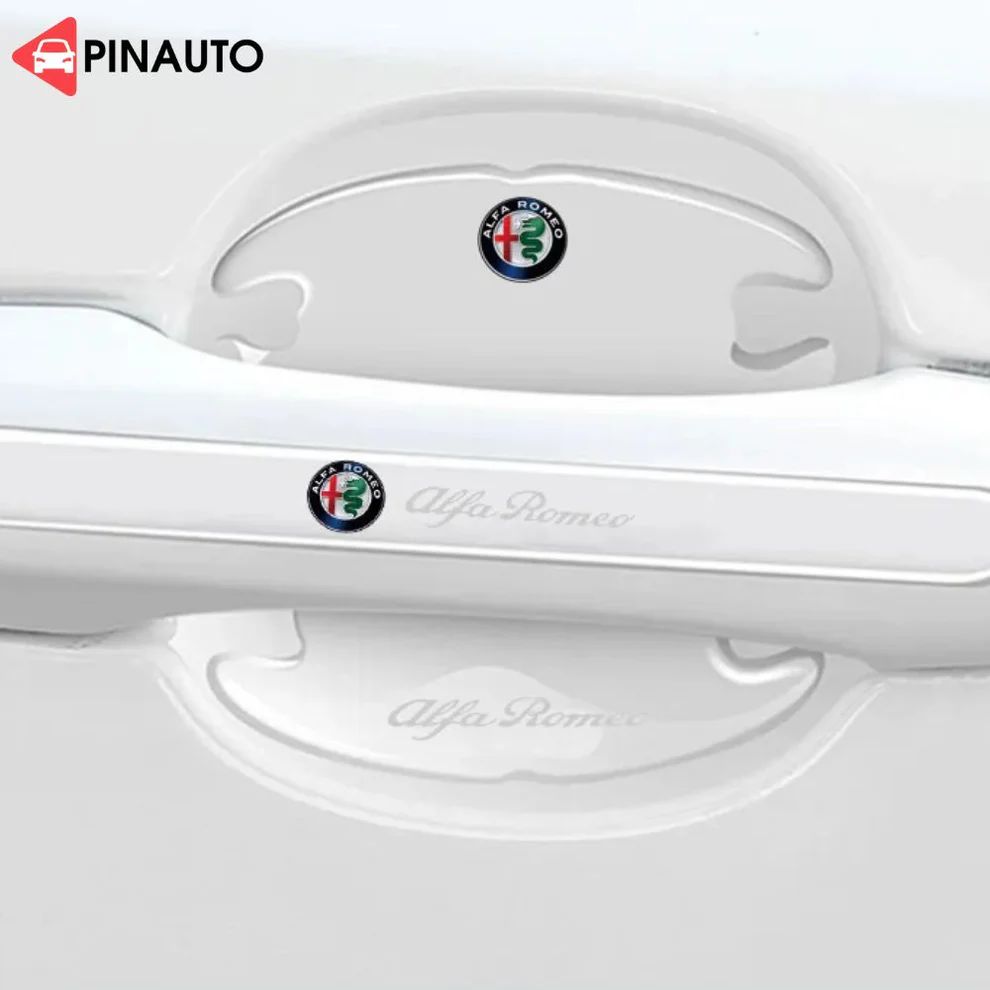 🚗 PROTECTION POIGNÉE DE PORTE SPORT – EFFET FIBRE DE CARBONE PREMIUM (Avant/Arrière inclus)