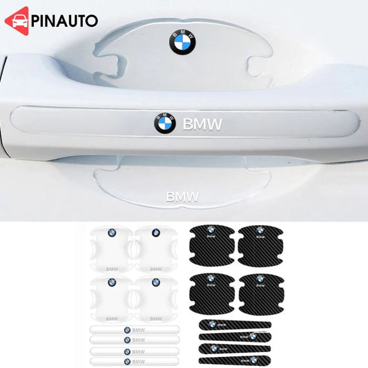 🚗 PROTECTION POIGNÉE DE PORTE SPORT – EFFET FIBRE DE CARBONE PREMIUM (Avant/Arrière inclus)