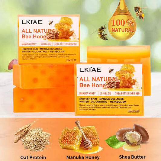 🍯 SAVON AU MIEL NATUREL LKIAE  Peau nette – éclat naturel – zéro compromis (Lot de 2 savons)