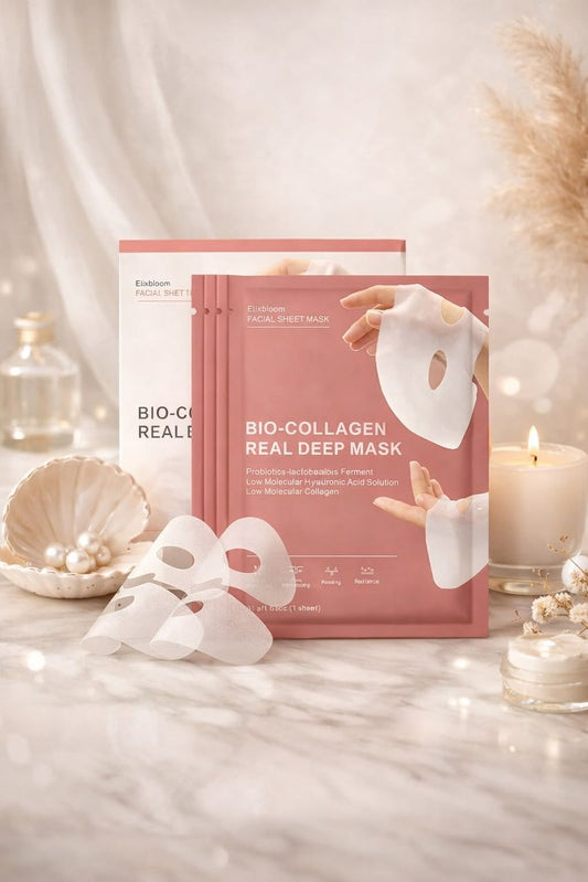 🌸 MASQUE VISAGE BIO-COLLAGÈNE REAL DEEP.