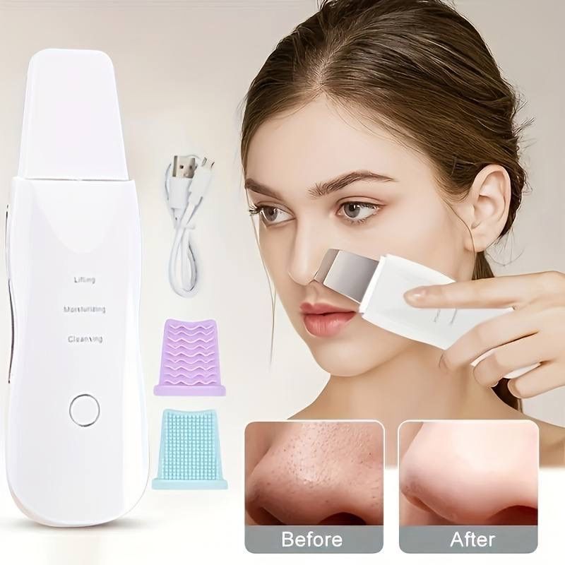 ✨ Appareil Ultrasonique de Nettoyage du Visage. Une peau propre, lisse et éclatante en quelques minutes à la maison !